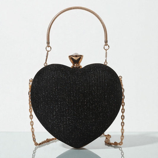Heart Shaped Evening Clutch Crossbody