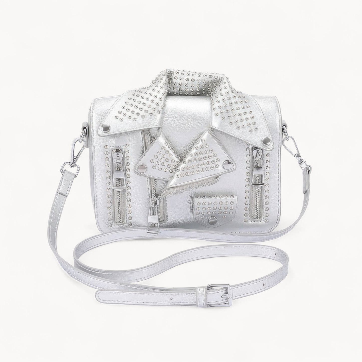 Metal Studded Jacket Crossbody