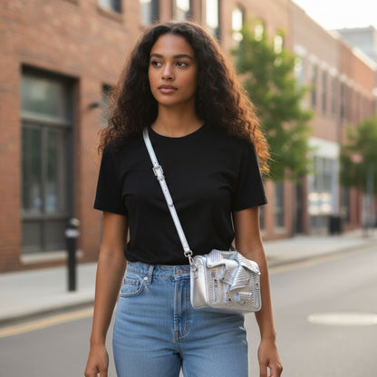 Metal Studded Jacket Crossbody
