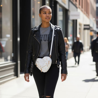 Heart Shape Jacket Crossbody Bag