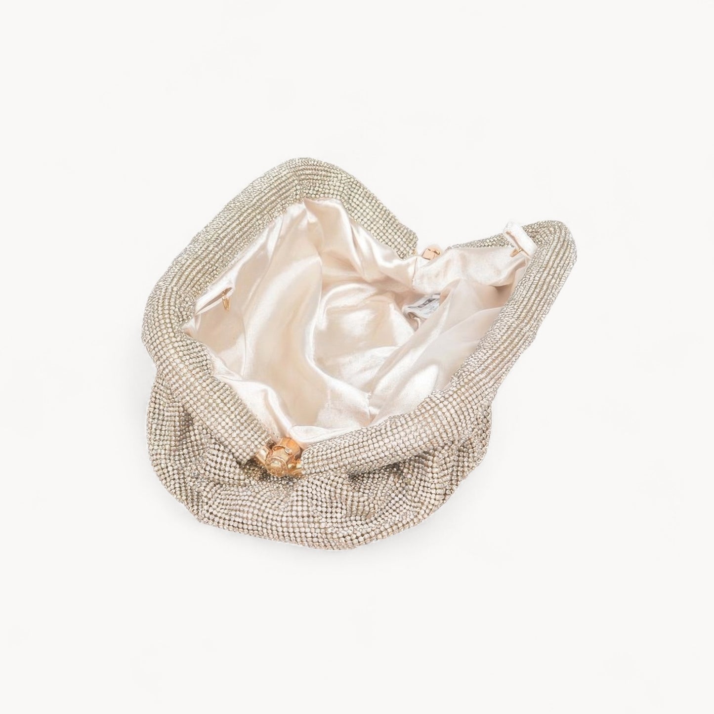 Glamora Pleated Rhinestone Evening Clutch