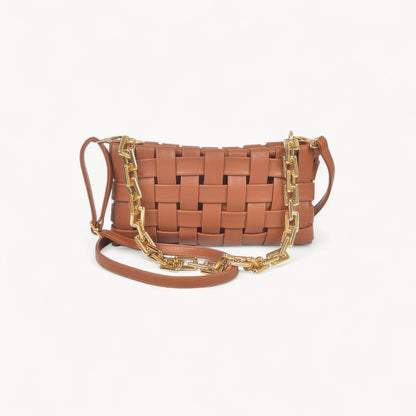 Aveline Woven Chain Crossbody Bag