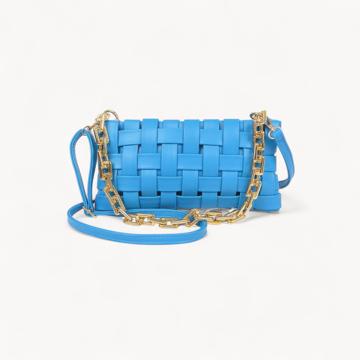 Aveline Woven Chain Crossbody Bag