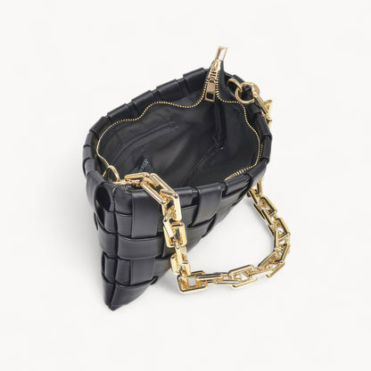 Aveline Woven Chain Crossbody Bag
