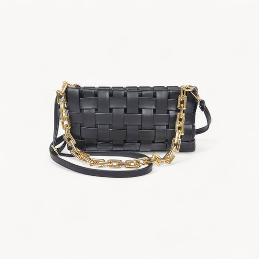 Aveline Woven Chain Crossbody Bag