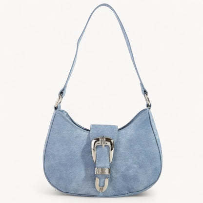 Buckle Detail Hobo Shoulder Bag