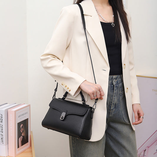 Full Grain Leather Casual Handheld Versatile Crossbody Bag