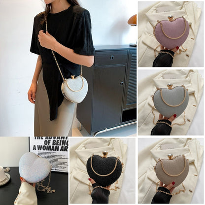 Heart Shaped Evening Clutch Crossbody