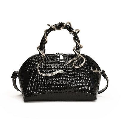 Snake Handle Crossbody Shell Pursse