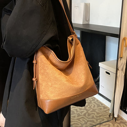 Casual Retro Suede Tote Bag
