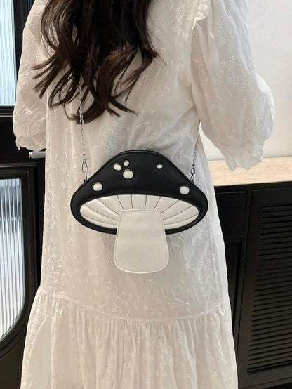 Mushroom Crossbody Chain Bag