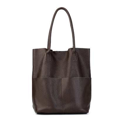 Soft Cowhide Bucket Bag