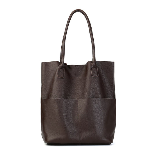 Soft Cowhide Bucket Bag