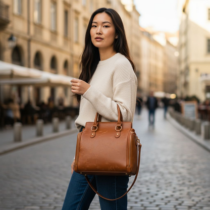 Women's Multifunctional Leather Shoulder Bag Handbag