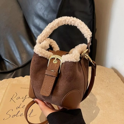 Cozy Sherpa Mini Bucket Bag