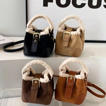 Cozy Sherpa Mini Bucket Bag