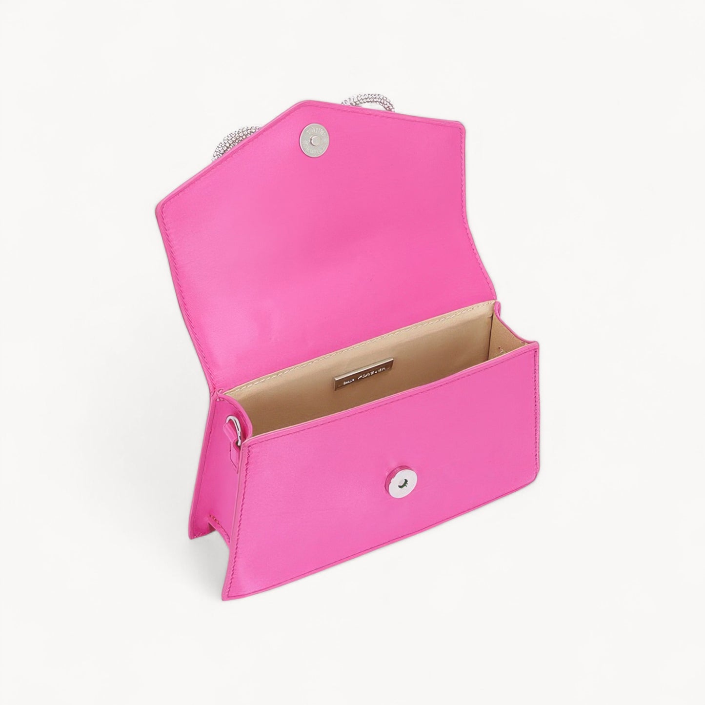 Rhinestone Ribbon Handle Flap Bag