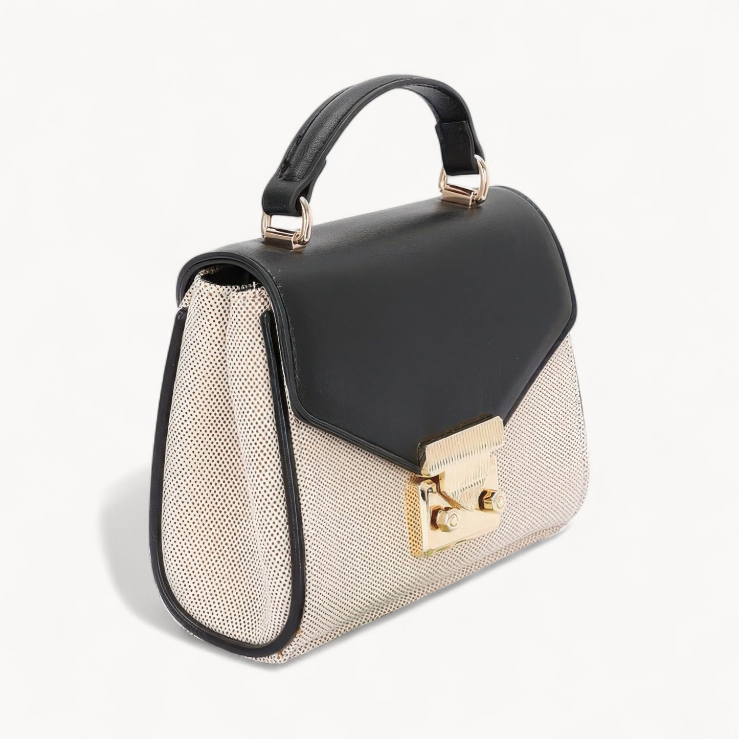 Canvas Top Handle Flap Bag