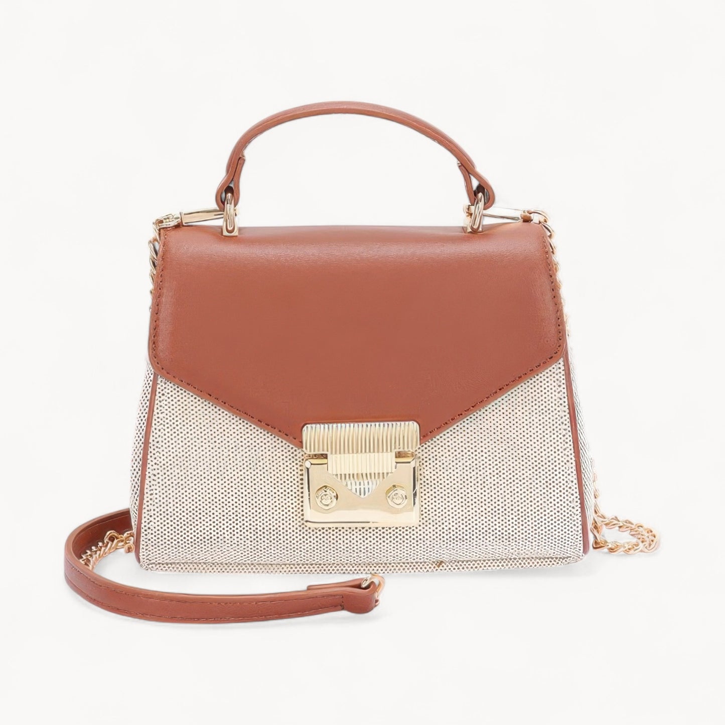 Canvas Top Handle Flap Bag