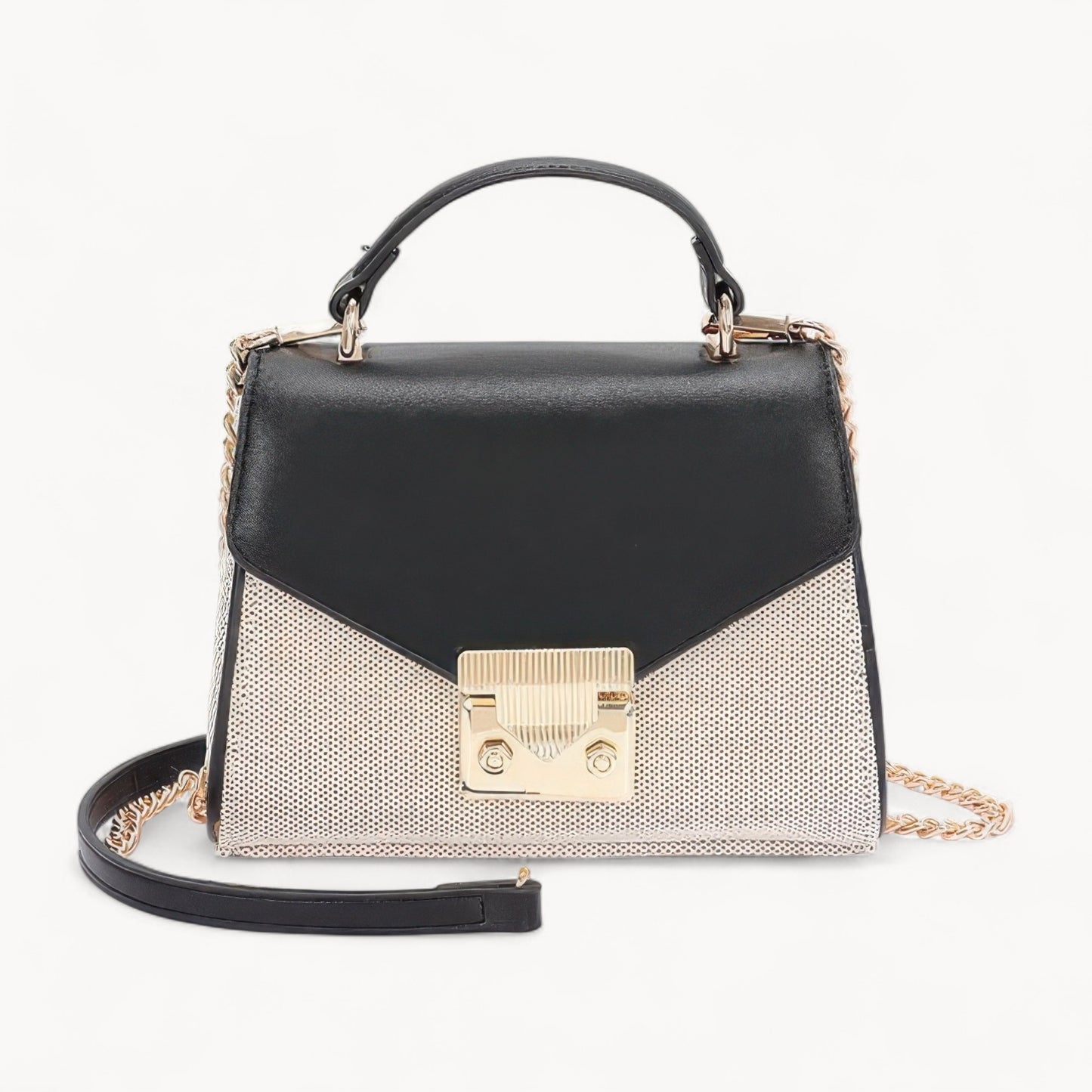 Canvas Top Handle Flap Bag