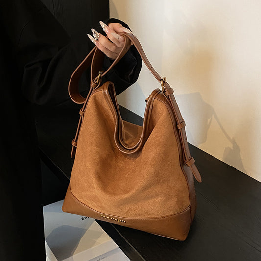 Casual Retro Suede Tote Bag