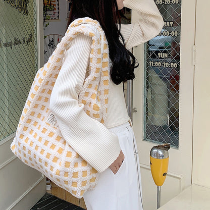 Waffle Flannel Bag Tote Bag