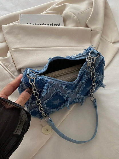Star Denim Chain  Women's Shoulder Bag