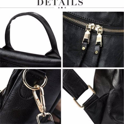 Women's PU Leather Backpack - Backpack Purse For Women