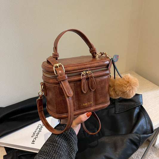 Box Bucket Bag Vegan Leather
