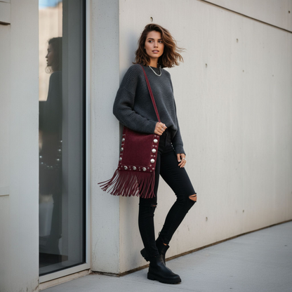 The Silver Ridge Fringe Bag