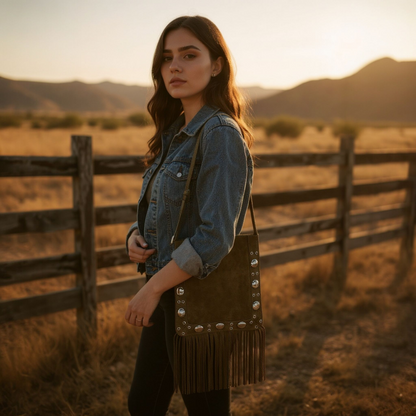 The Silver Ridge Fringe Bag