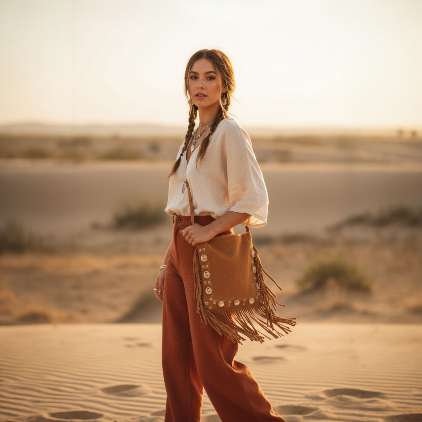 The Silver Ridge Fringe Bag