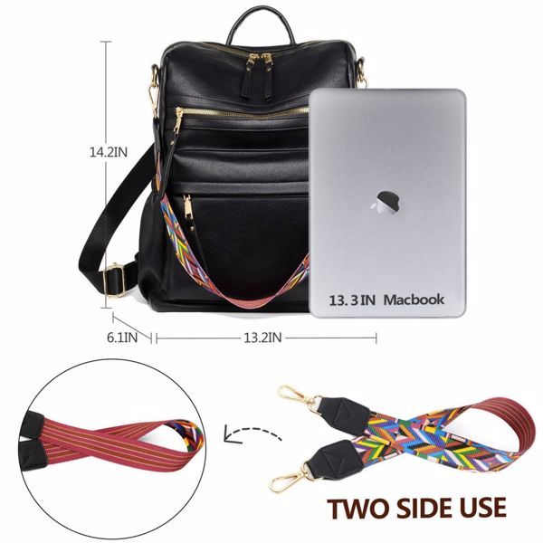 Women's PU Leather Backpack - Backpack Purse For Women