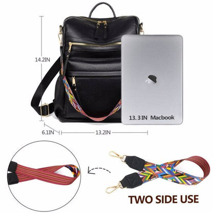 Women's PU Leather Backpack - Backpack Purse For Women