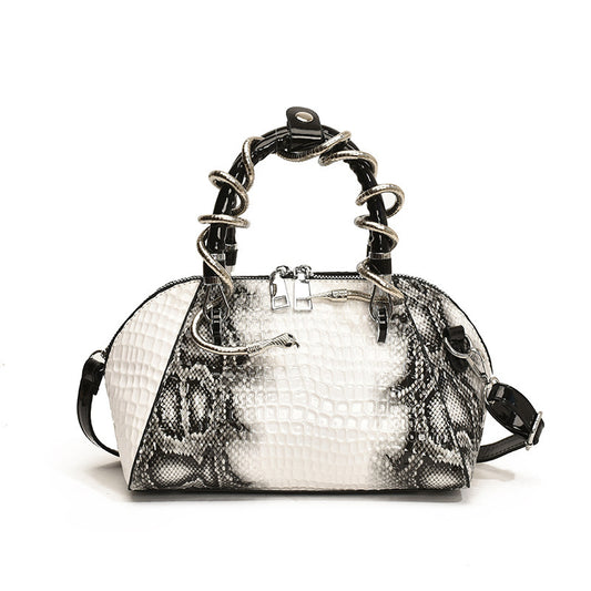 Snake Handle Crossbody Shell Pursse