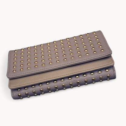 Studded Tri-fold Wallet