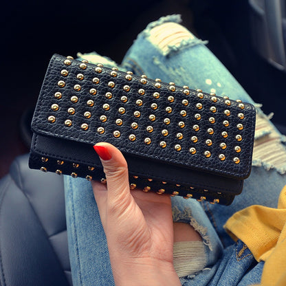 Studded Tri-fold Wallet