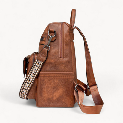 Retro Versatile Women's Backpack With Two-tone Fringe