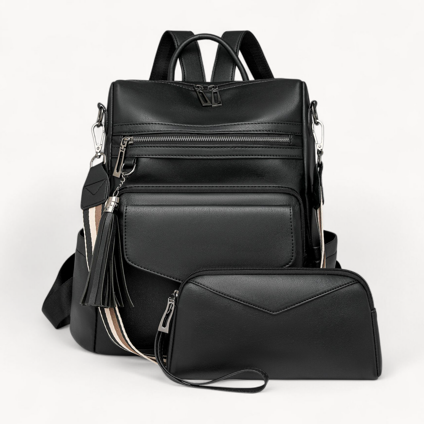 Retro Versatile Women's Backpack With Two-tone Fringe