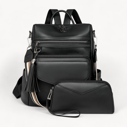 Retro Versatile Women's Backpack With Two-tone Fringe