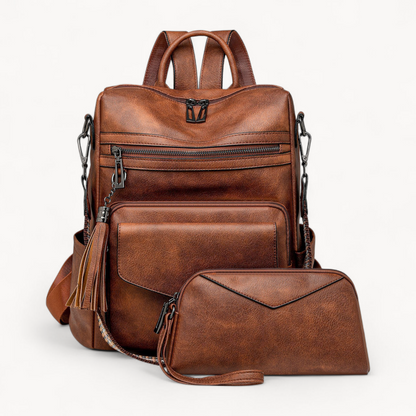 Retro Versatile Women's Backpack With Two-tone Fringe