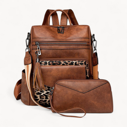 Retro Versatile Women's Backpack With Two-tone Fringe