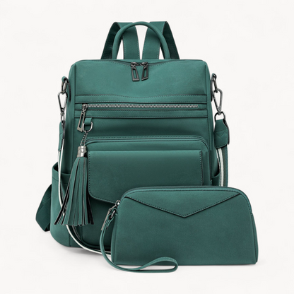 Retro Versatile Women's Backpack With Two-tone Fringe