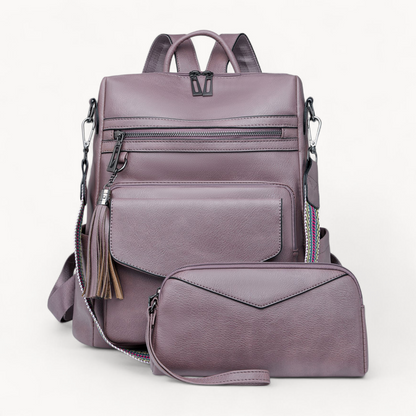 Retro Versatile Women's Backpack With Two-tone Fringe