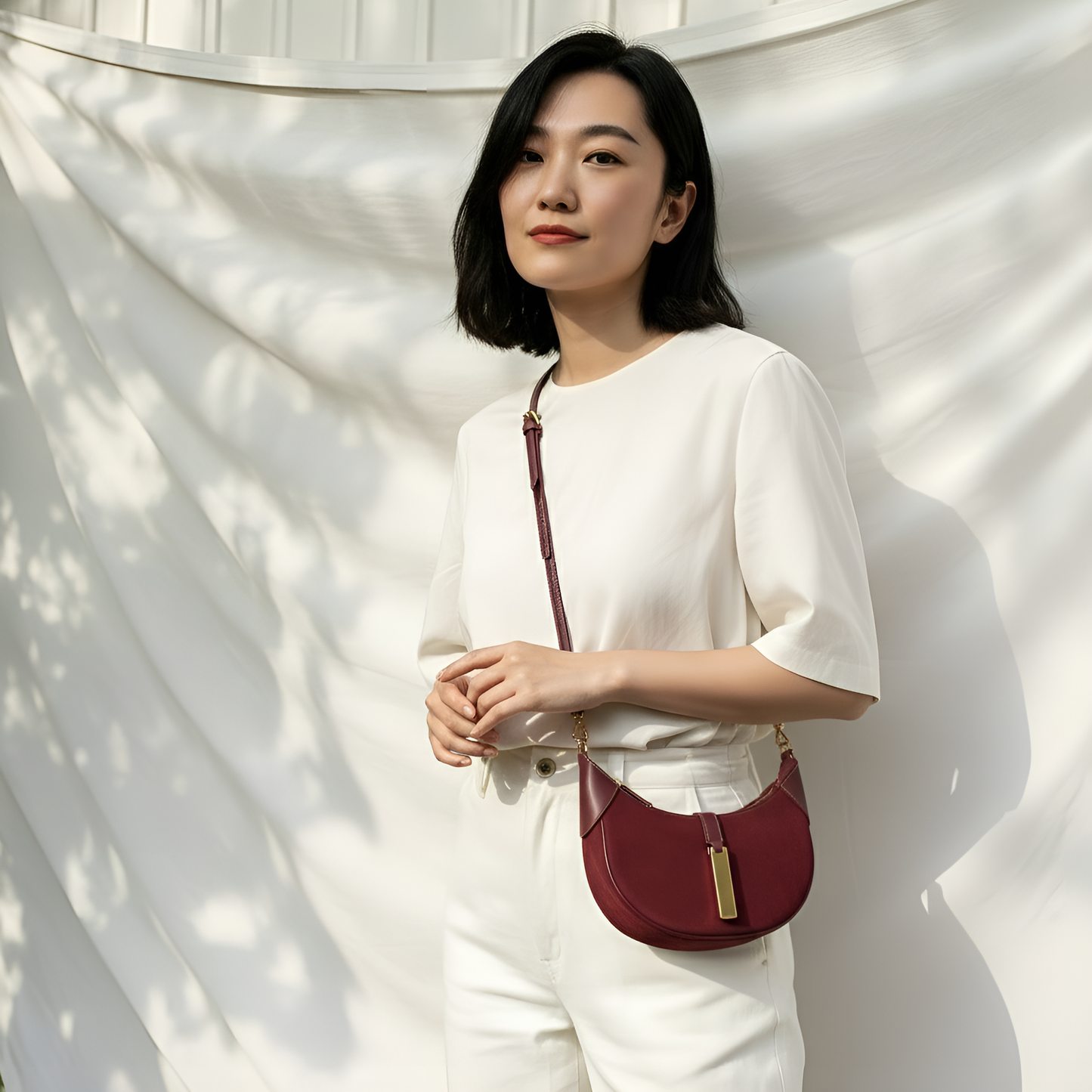Crescent Luxe Shoulder Bag