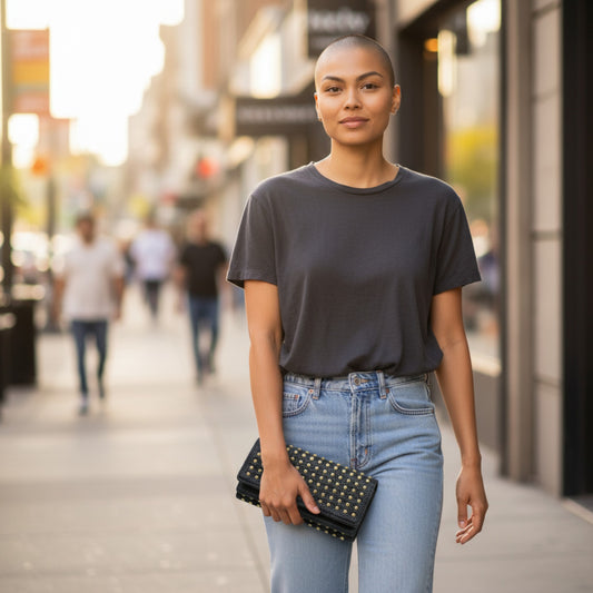Studded Tri-fold Wallet