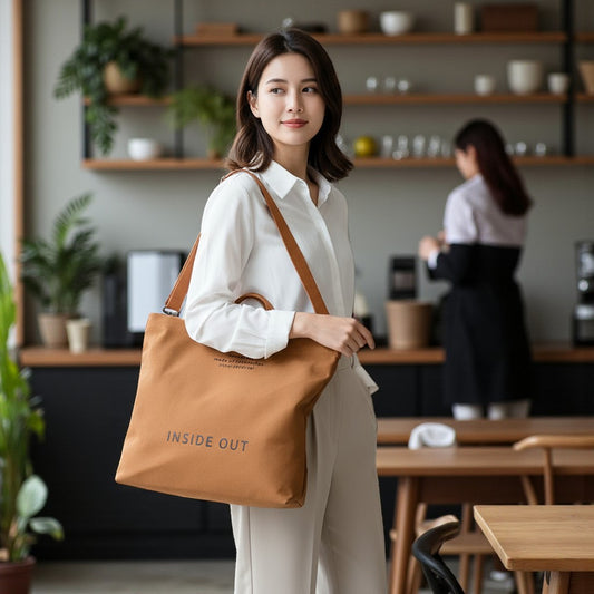 Woman Canvas Tote Bag, High-End Versatile Shoulder Bag